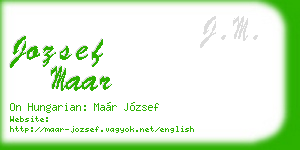jozsef maar business card