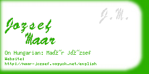 jozsef maar business card